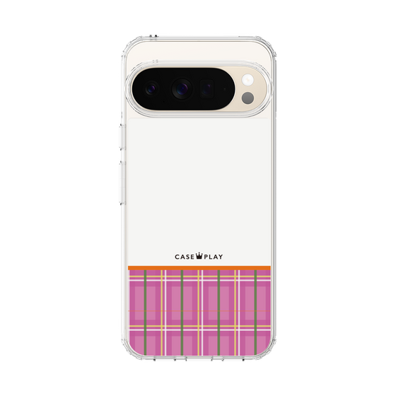 スリムプロテクションケース［ CASEPLAY Tartan Check - Pink ］