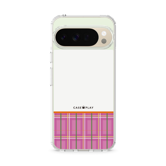 スリムプロテクションケース［ CASEPLAY Tartan Check - Pink ］