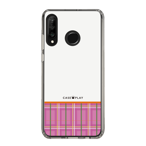 スリムプロテクションケース［ CASEPLAY Tartan Check - Pink ］