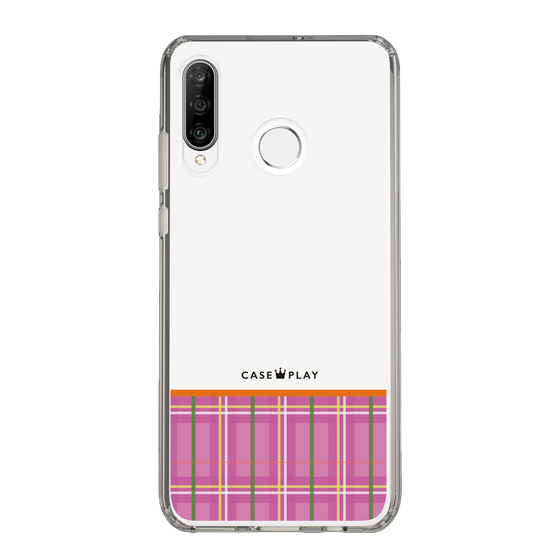 スリムプロテクションケース［ CASEPLAY Tartan Check - Pink ］