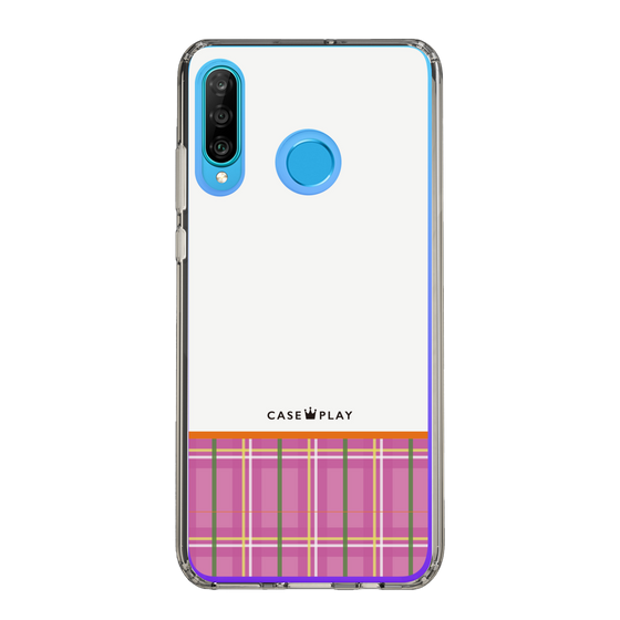 スリムプロテクションケース［ CASEPLAY Tartan Check - Pink ］