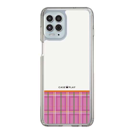 スリムプロテクションケース［ CASEPLAY Tartan Check - Pink ］