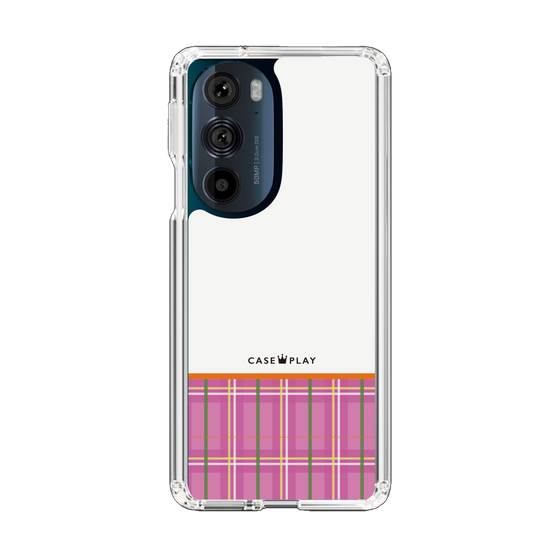 スリムプロテクションケース［ CASEPLAY Tartan Check - Pink ］