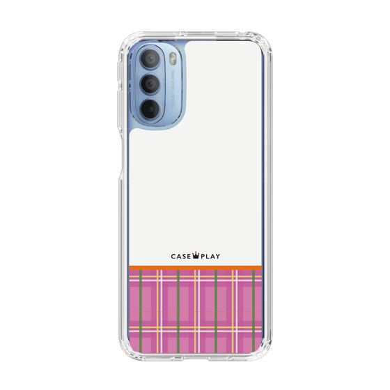 スリムプロテクションケース［ CASEPLAY Tartan Check - Pink ］