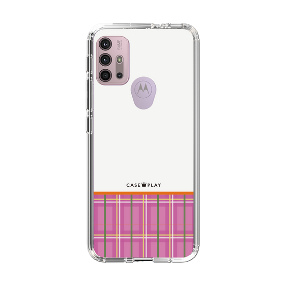 スリムプロテクションケース［ CASEPLAY Tartan Check - Pink ］