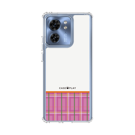 スリムプロテクションケース［ CASEPLAY Tartan Check - Pink ］