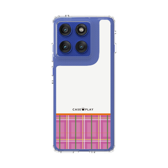 スリムプロテクションケース［ CASEPLAY Tartan Check - Pink ］