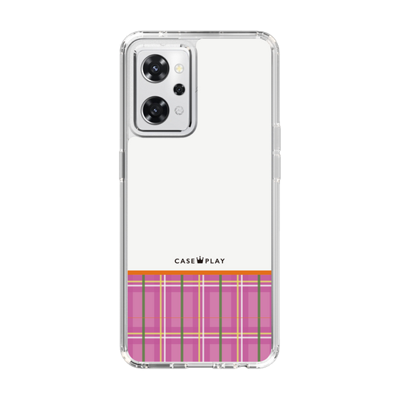 スリムプロテクションケース［ CASEPLAY Tartan Check - Pink ］