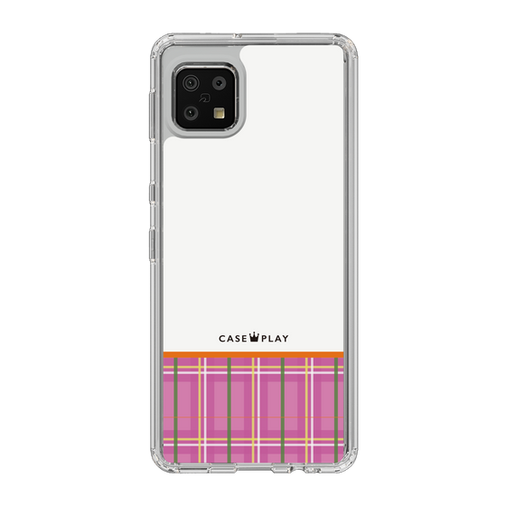 スリムプロテクションケース［ CASEPLAY Tartan Check - Pink ］