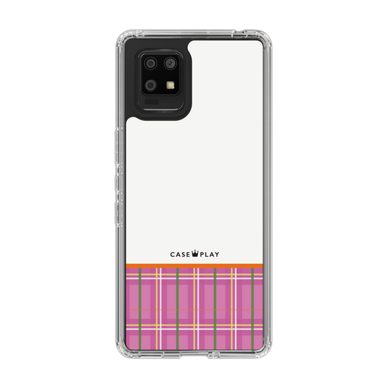 スリムプロテクションケース［ CASEPLAY Tartan Check - Pink ］