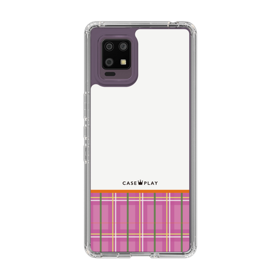 スリムプロテクションケース［ CASEPLAY Tartan Check - Pink ］