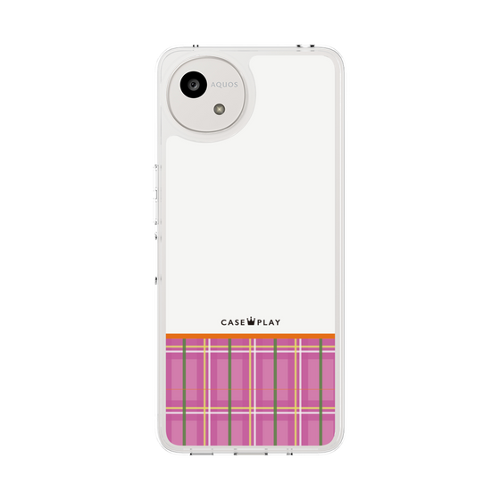 スリムプロテクションケース［ CASEPLAY Tartan Check - Pink ］