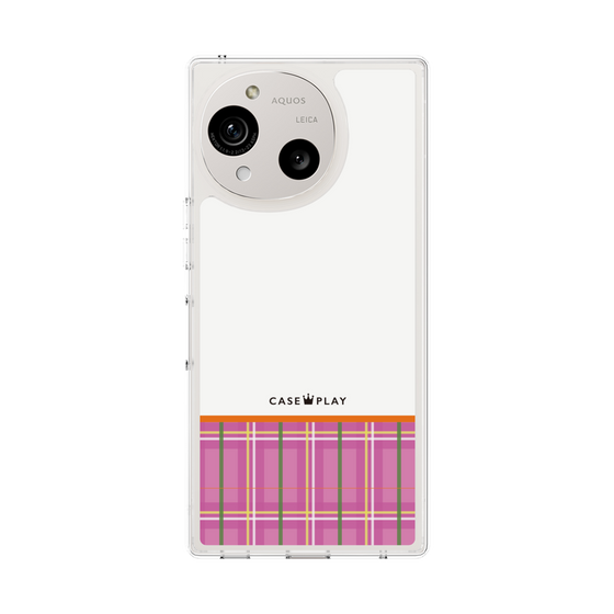 スリムプロテクションケース［ CASEPLAY Tartan Check - Pink ］