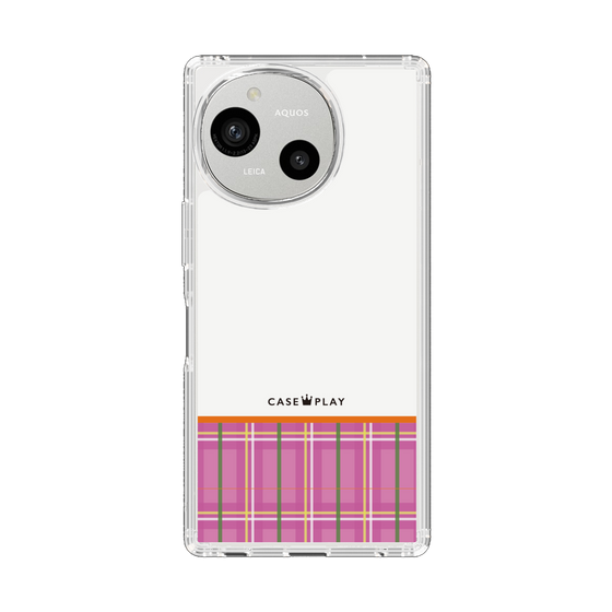 スリムプロテクションケース［ CASEPLAY Tartan Check - Pink ］