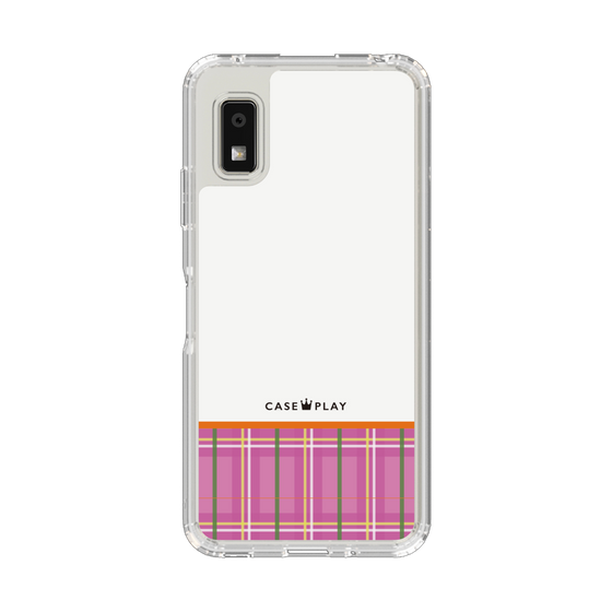 スリムプロテクションケース［ CASEPLAY Tartan Check - Pink ］