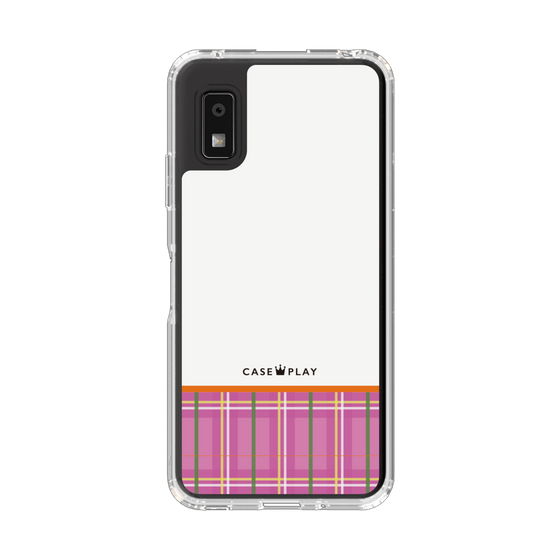 スリムプロテクションケース［ CASEPLAY Tartan Check - Pink ］