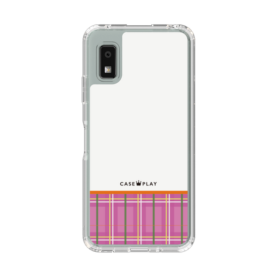 スリムプロテクションケース［ CASEPLAY Tartan Check - Pink ］