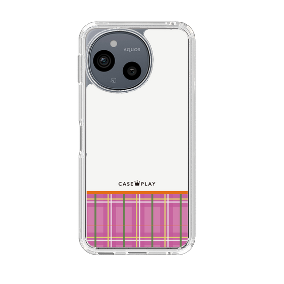 スリムプロテクションケース［ CASEPLAY Tartan Check - Pink ］