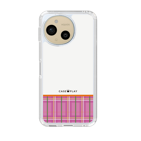スリムプロテクションケース［ CASEPLAY Tartan Check - Pink ］