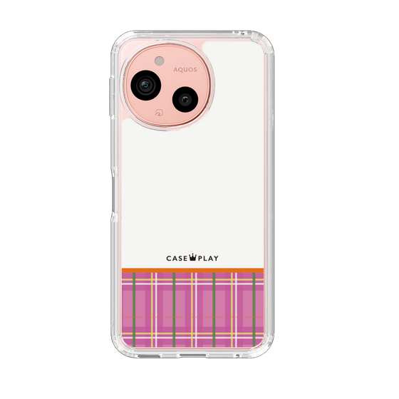 スリムプロテクションケース［ CASEPLAY Tartan Check - Pink ］