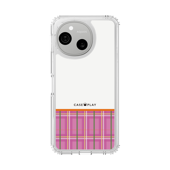 スリムプロテクションケース［ CASEPLAY Tartan Check - Pink ］