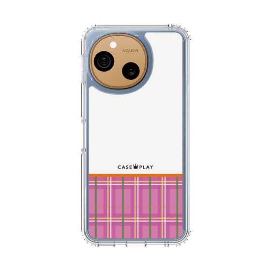 スリムプロテクションケース［ CASEPLAY Tartan Check - Pink ］