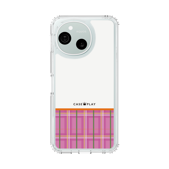 スリムプロテクションケース［ CASEPLAY Tartan Check - Pink ］