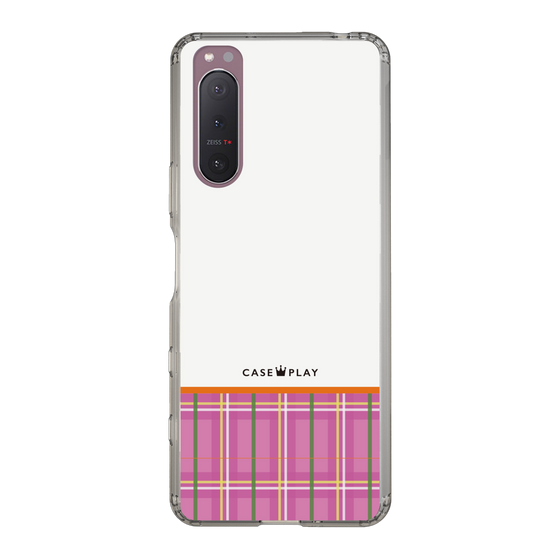 スリムプロテクションケース［ CASEPLAY Tartan Check - Pink ］