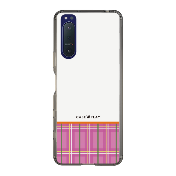 スリムプロテクションケース［ CASEPLAY Tartan Check - Pink ］