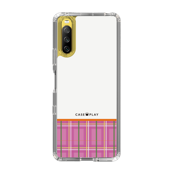 スリムプロテクションケース［ CASEPLAY Tartan Check - Pink ］