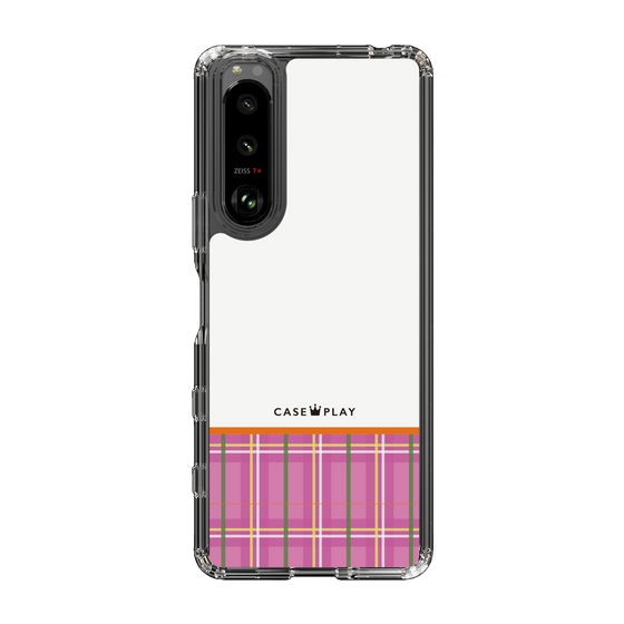 スリムプロテクションケース［ CASEPLAY Tartan Check - Pink ］