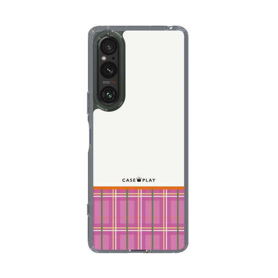 スリムプロテクションケース［ CASEPLAY Tartan Check - Pink ］