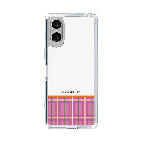 スリムプロテクションケース［ CASEPLAY Tartan Check - Pink ］