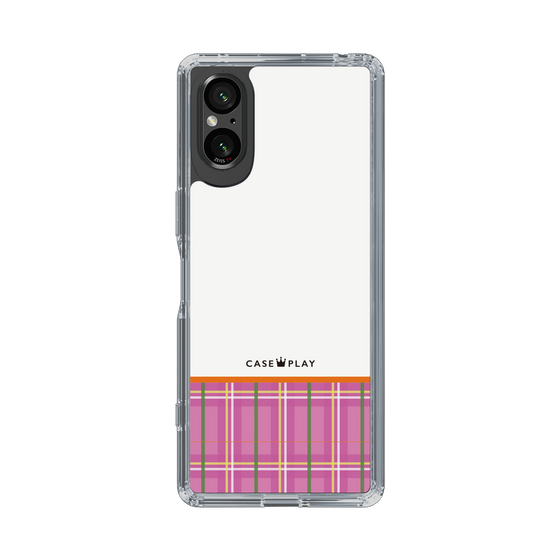 スリムプロテクションケース［ CASEPLAY Tartan Check - Pink ］