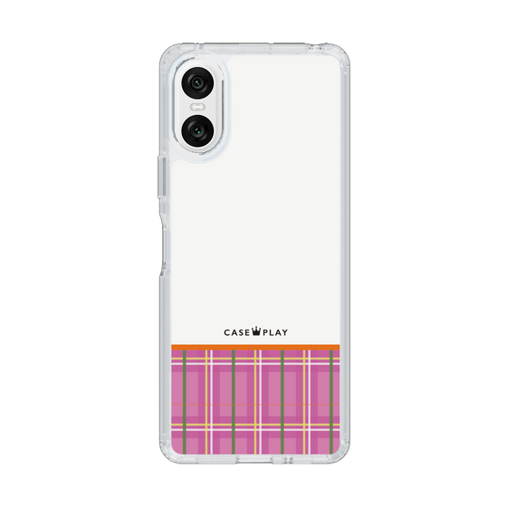 スリムプロテクションケース［ CASEPLAY Tartan Check - Pink ］