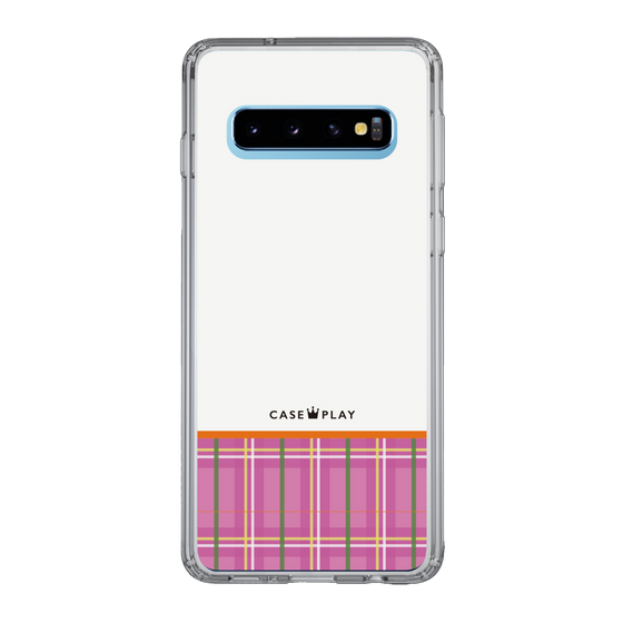 スリムプロテクションケース［ CASEPLAY Tartan Check - Pink ］