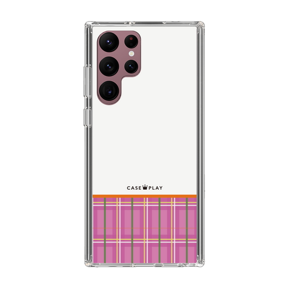 スリムプロテクションケース［ CASEPLAY Tartan Check - Pink ］