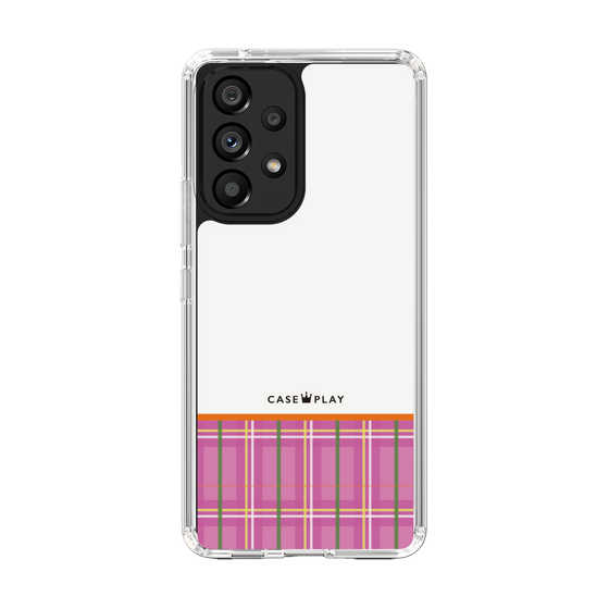 スリムプロテクションケース［ CASEPLAY Tartan Check - Pink ］