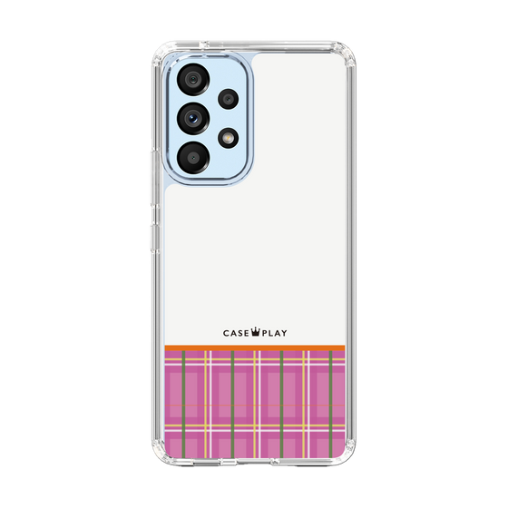 スリムプロテクションケース［ CASEPLAY Tartan Check - Pink ］