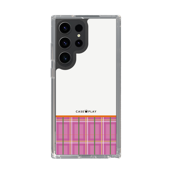 スリムプロテクションケース［ CASEPLAY Tartan Check - Pink ］