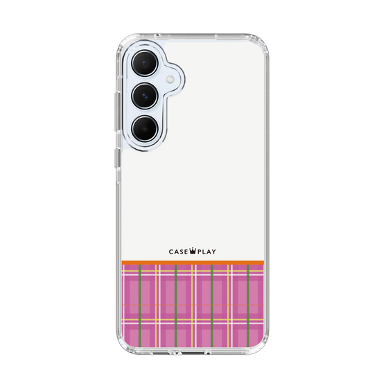 スリムプロテクションケース［ CASEPLAY Tartan Check - Pink ］