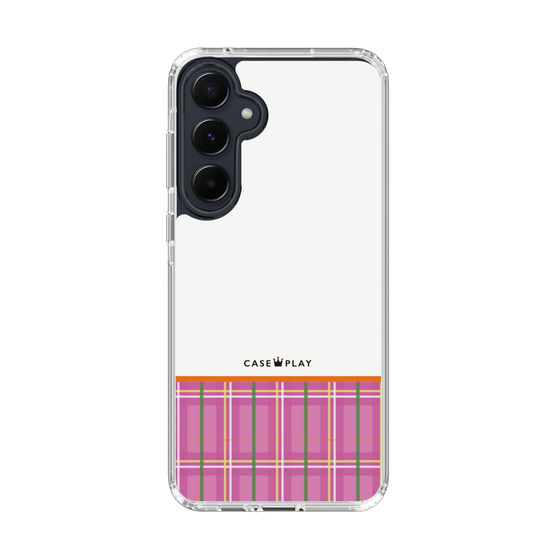 スリムプロテクションケース［ CASEPLAY Tartan Check - Pink ］