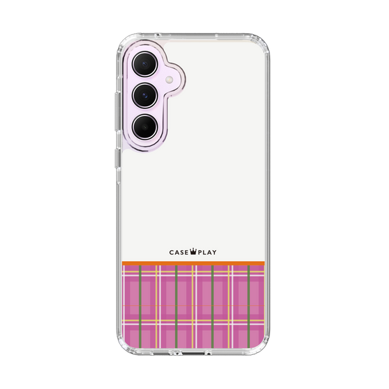 スリムプロテクションケース［ CASEPLAY Tartan Check - Pink ］