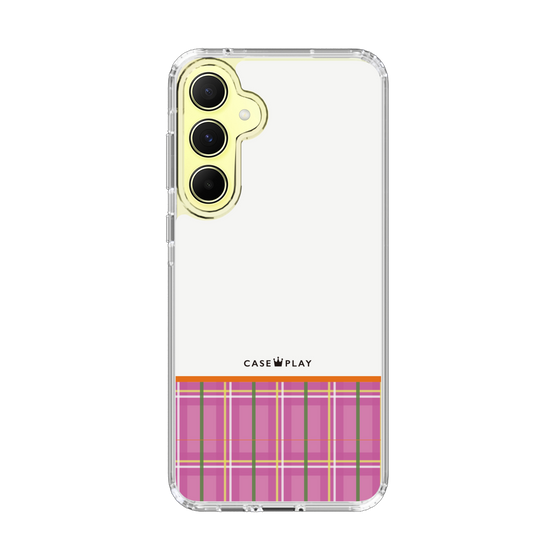 スリムプロテクションケース［ CASEPLAY Tartan Check - Pink ］