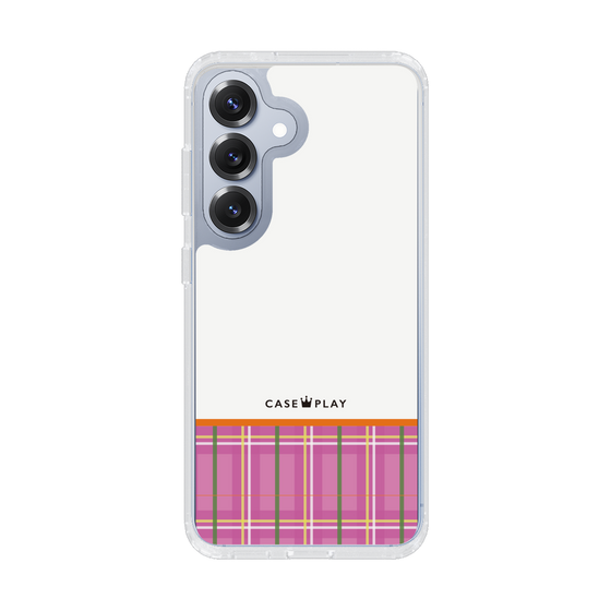 スリムプロテクションケース［ CASEPLAY Tartan Check - Pink ］