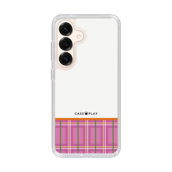 スリムプロテクションケース［ CASEPLAY Tartan Check - Pink ］