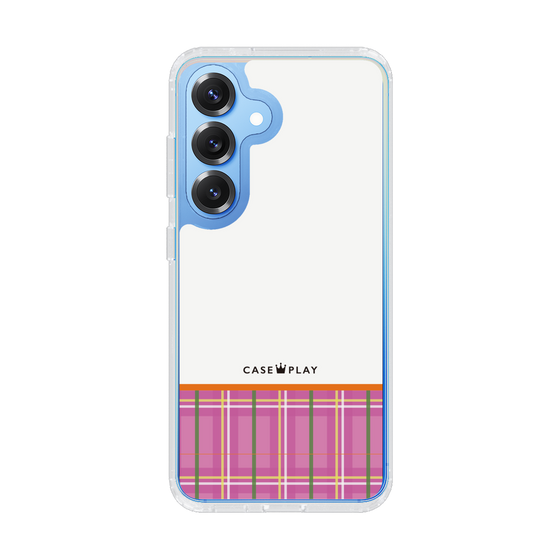 スリムプロテクションケース［ CASEPLAY Tartan Check - Pink ］