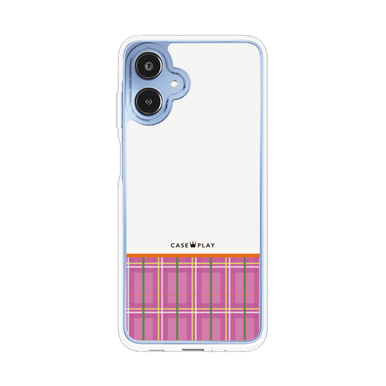 スリムプロテクションケース［ CASEPLAY Tartan Check - Pink ］