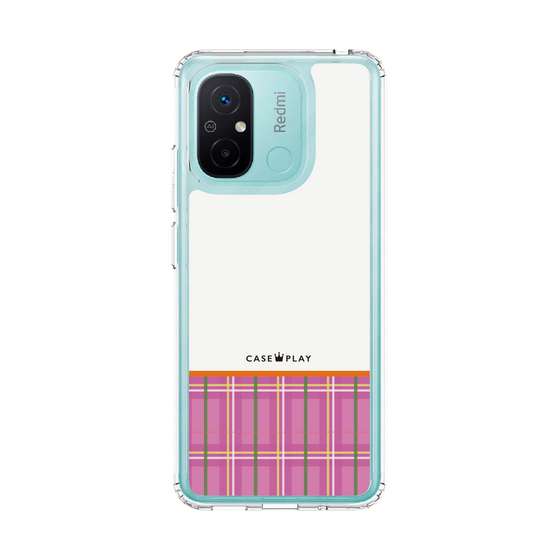 スリムプロテクションケース［ CASEPLAY Tartan Check - Pink ］