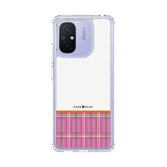 スリムプロテクションケース［ CASEPLAY Tartan Check - Pink ］